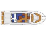 Targa 31 standard layout (courtesy Wessex Marine)